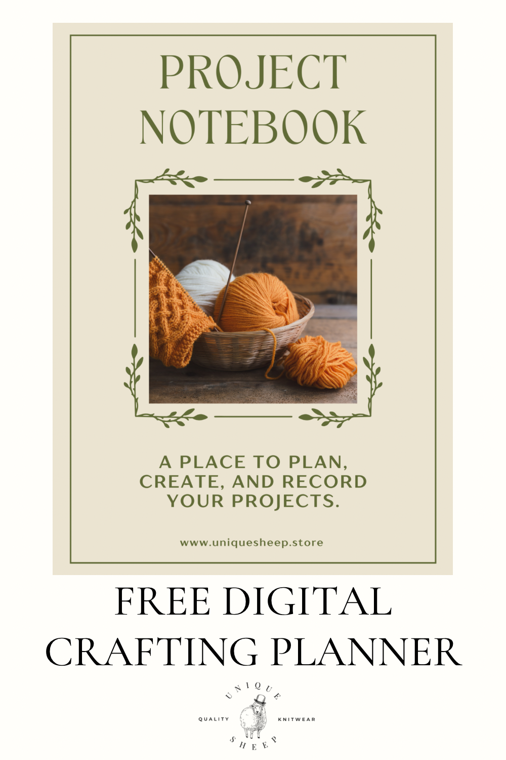 Free knitting and crocheting digital planner