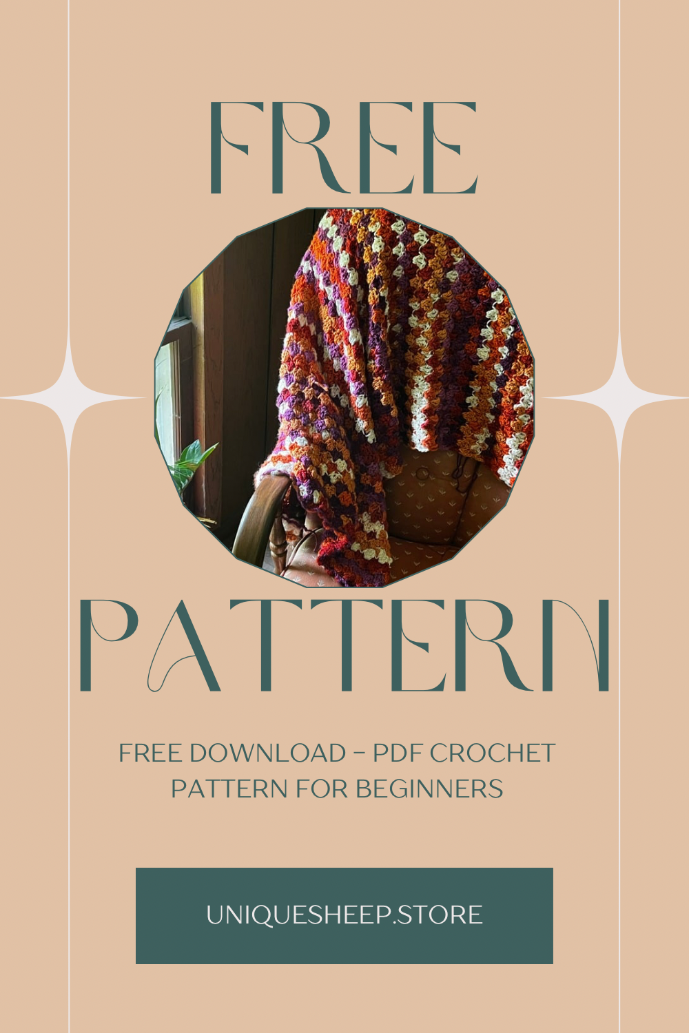 Free Beginner Crochet Pattern: The Fireside Throw (With Video Tutorial)